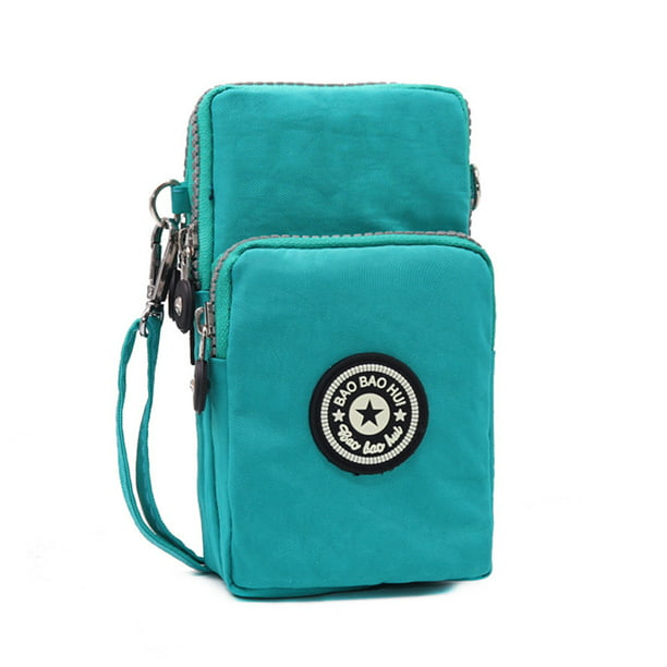 High Quality Nylon Wristlet Phone Coin Purse Handbag Shoulder Wallet Zipper Bag